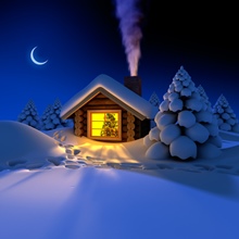 bajkowy zimowy domek