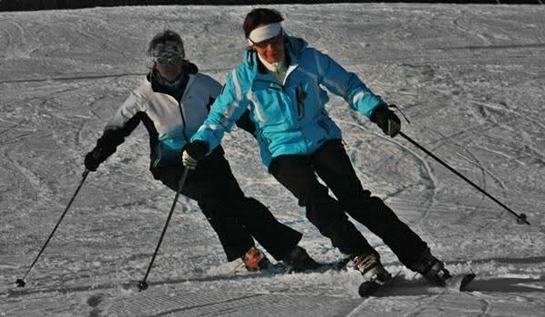 Autorka na nartach na Polanie Szymoszkowej, 2015